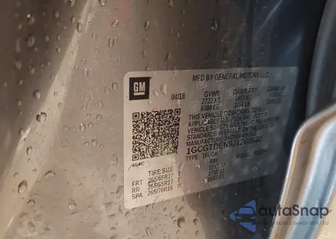 2018 Chevrolet Colorado Z71 from USA, damaged, VIN 1GCGTDEN9J1269532